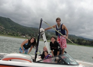  Water skiing 